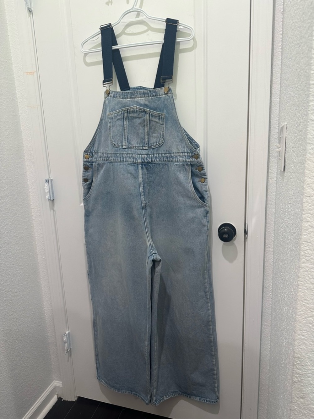 Cider Light Blue Denim Overalls SZ 0XL